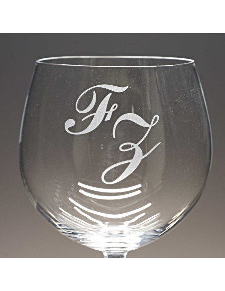 Juego de 6 copas de cristal para vino o agua - Colección GASTRO RESERVA-GRABADO - Grabación personalizada.