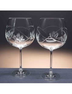 Juego de 2 copas de cristal para vino o agua - Colección 3276-GRAN BORGOÑA - Talla 080.