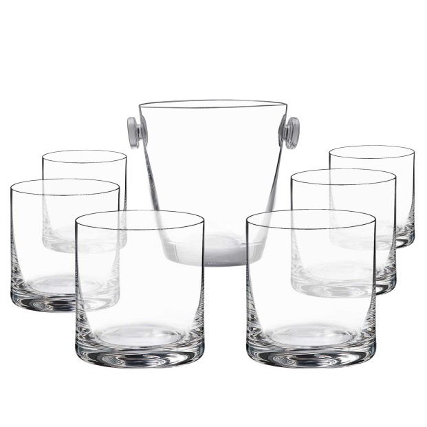 Set de 6 vasos bajos para whisky o agua+cubo de hielo - Colección GOGO.