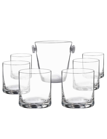 Set de 6 vasos bajos para whisky o agua+cubo de hielo - Colección GOGO.