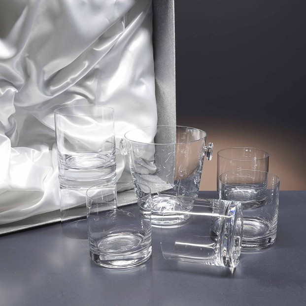 Set de 6 vasos bajos para whisky o agua+cubo de hielo - Colección GOGO.