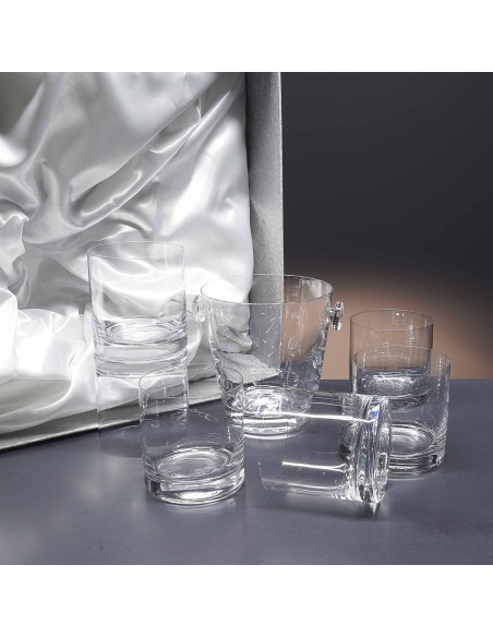Set de 6 vasos bajos para whisky o agua+cubo de hielo - Colección GOGO.
