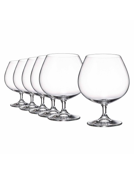Set de 6 copas de cristal para coñac o brandy - Colección GASTRO.