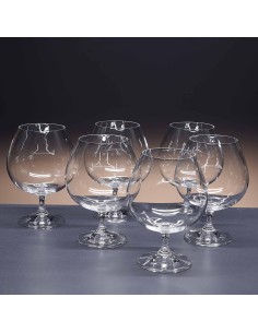 Set de 6 copas de cristal para coñac o brandy - Colección GASTRO. 2