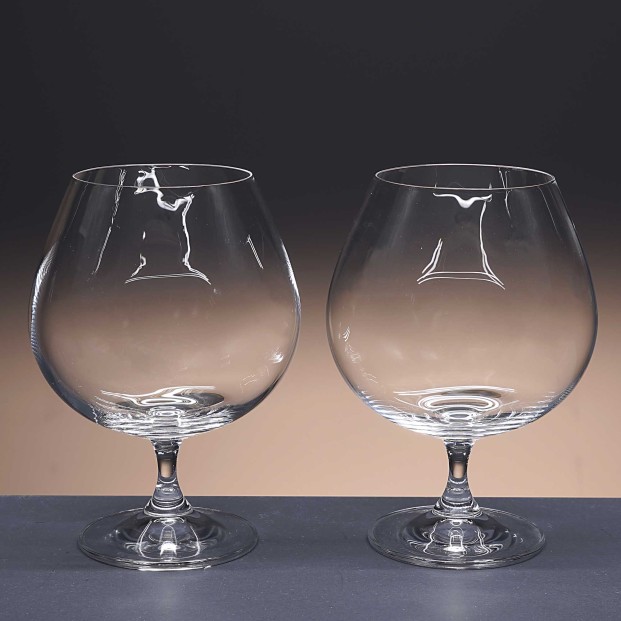 Set de 2 copas de cristal para coñac o brandy - Colección GASTRO.