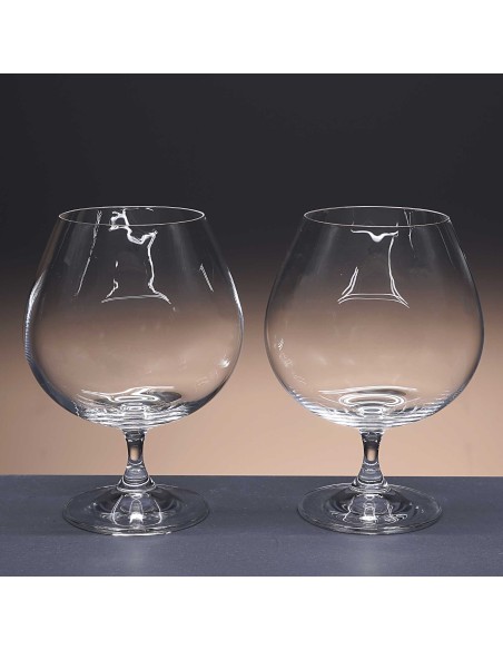 Set de 2 copas de cristal para coñac o brandy - Colección GASTRO.