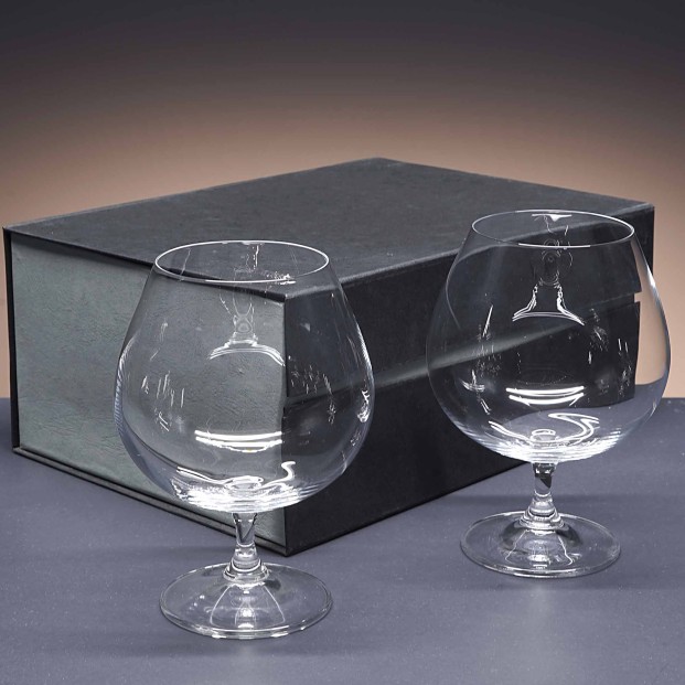 Set de 2 copas de cristal para coñac o brandy - Colección GASTRO.