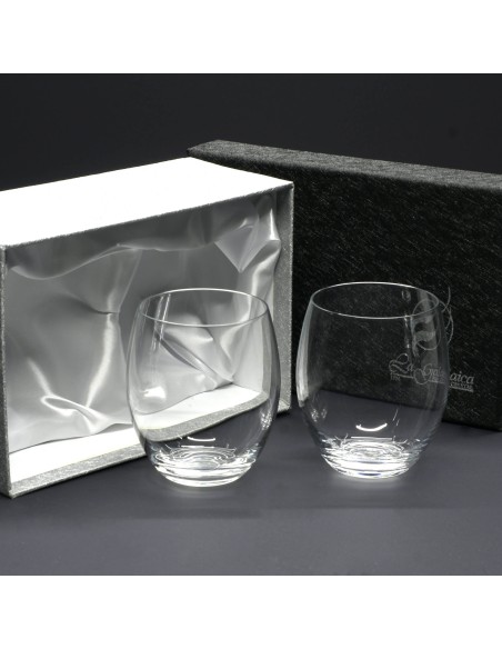 Set de 2 vasos bajos para whisky o agua - Colección MAGNIFICO.