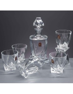 Set de 6 vasos bajos para whisky o agua+botella - Colección QUADRO. 2