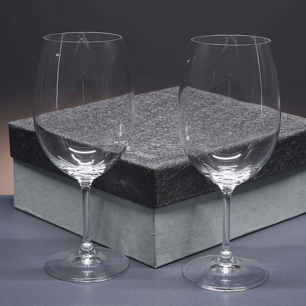 Set de 2 copas de cristal para vino o agua - Colección CRISTALLIN.