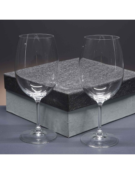 Set de 2 copas de cristal para vino o agua - Colección CRISTALLIN.