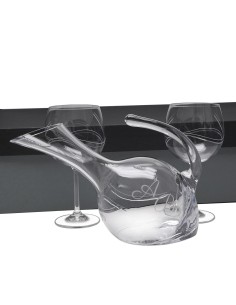 Set de 2 copas de cristal para vino o agua+decantador - Colección GASTRO RESERVA+38683-GRABADO - Grabación personalizada.