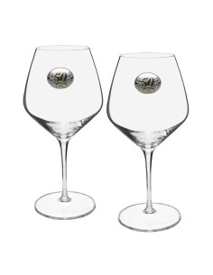 Set de 2 copas de cristal para vino o agua - Colección ATELIER-ANIVERSARIO BILAMINADO.