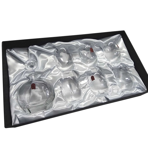 Set de 6 vasos bajos para whisky o agua+botella - Colección CRISTALLIN.