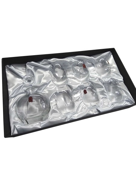Set de 6 vasos bajos para whisky o agua+botella - Colección CRISTALLIN.