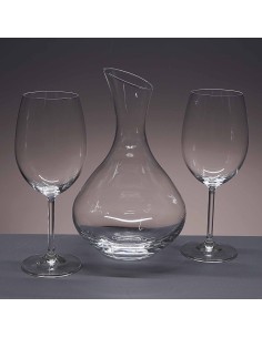 Set de 2 copas de cristal para vino o agua+decantador - Colección GASTRO BORGOÑA+31B06.