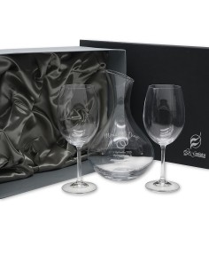 Set 2 copas cristal para vino o agua+decantador - Colecc. GASTRO BORGOÑA+31B06-GRABADO - Grabación personalizada en decantador.