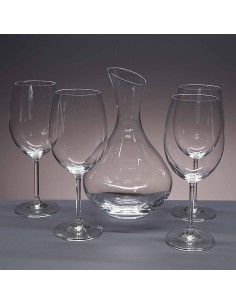 Set de 4 copas de cristal para vino o agua+decantador - Colección GASTRO BORGOÑA+31B06.