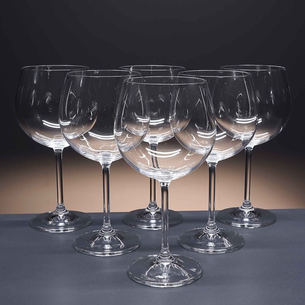 Set de 6 copas de cristal para vino o agua - Colección GASTRO RESERVA.