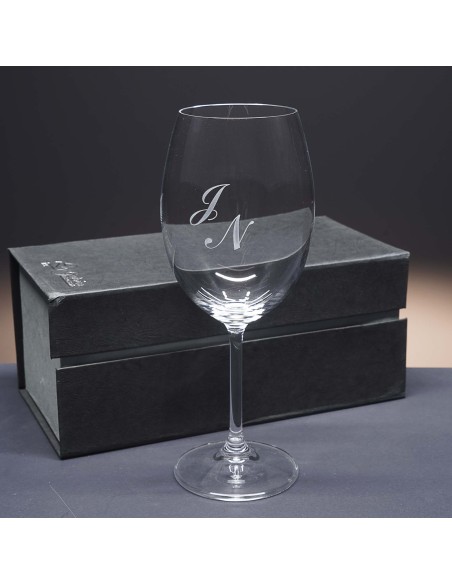Set de 1 copa de cristal para vino o agua - Colección GASTRO BORGOÑA-GRABADO - Grabación personalizada.