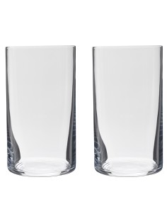 Set de 2 vasos altos de cristal para whisky o agua - Colección PUB.