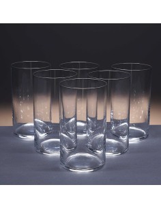 Set de 6 vasos altos de cristal para whisky o agua - Colección PUB. 2