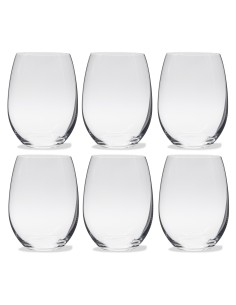 Set de 6 vasos altos de cristal para whisky o agua - Colección CRISTALLIN.