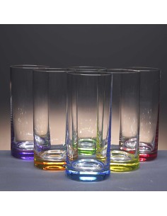 Set de 6 vasos altos de cristal para whisky o agua - 6 colores - Colección CLASSIC. 2