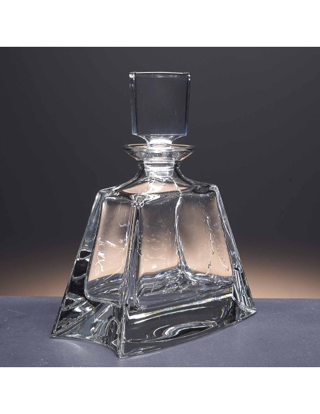 Botella de cristal - Para whisky o licor - Colección FLAT.