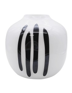 Florero de cristal - Jarrón - Colección 9147-BLANCO Y NEGRO.