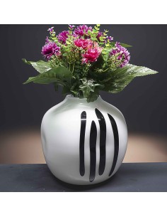 Florero de cristal - Jarrón - Colección 9147-BLANCO Y NEGRO. 2