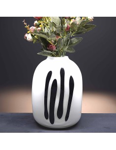 Florero de cristal - Jarrón - Colección 9148-BLANCO Y NEGRO. 2