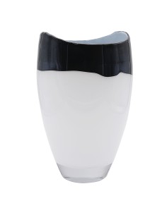 Florero de cristal - Jarrón - Colección 9145MY-BLANCO Y NEGRO.