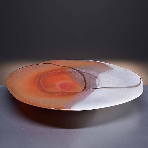 Centro plano de mesa de cristal - Colección 7130-VAKARA.