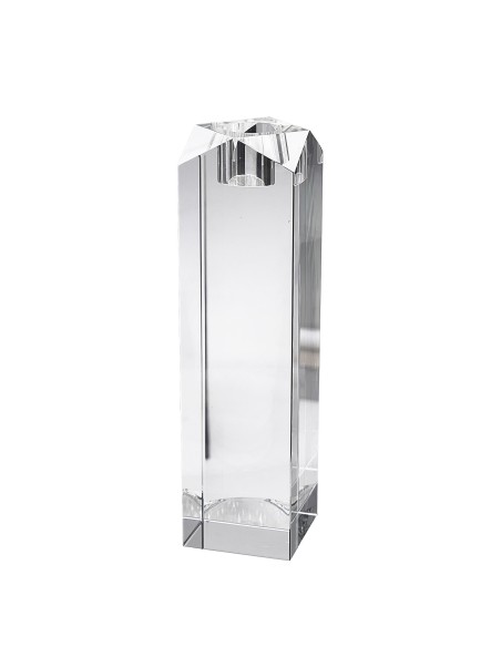 Candelabro de cristal - Portavela - Colección ALTO-TRANSPARENTE.