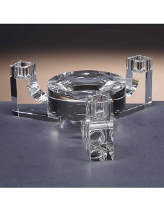 Candelabro de cristal - Portavela - Colección TRIPLE. 2