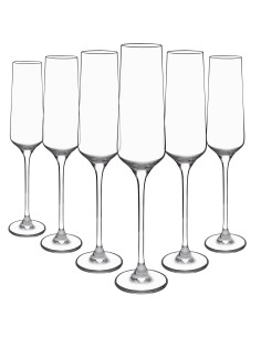 Juego 6 copas de cristal para champán - Colección CHARISMA.
