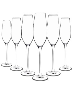 Juego 6 copas de cristal para champán - Colección PRESTIGE.