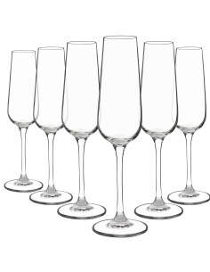 Juego 6 copas de cristal para champán - Colección INVITATION.