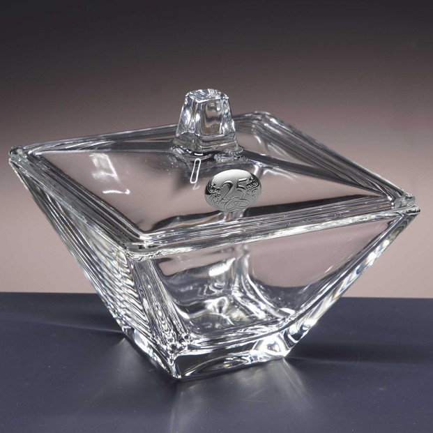 Bombonera de cristal - Colección TORCELLO-ANIVERSARIO BILAMINADO.