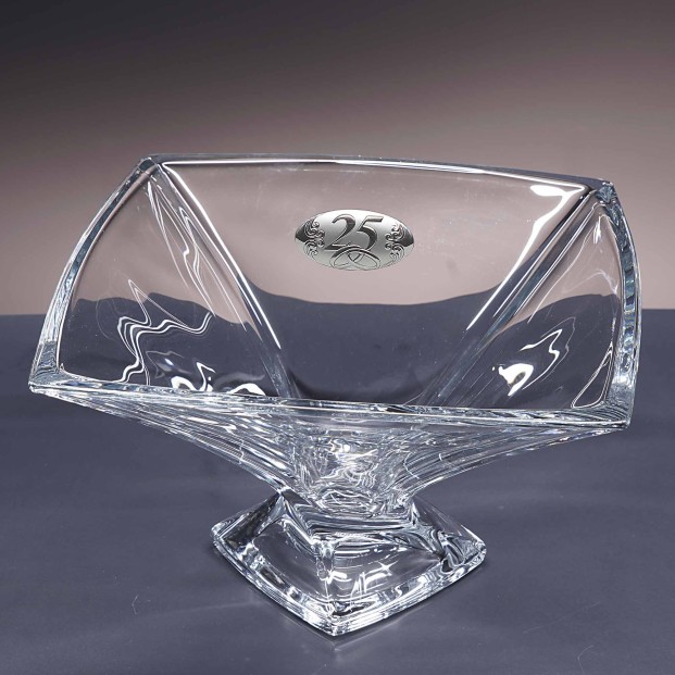Centro de mesa de cristal - Colección QUADRO-ANIVERSARIO BILAMINADO.