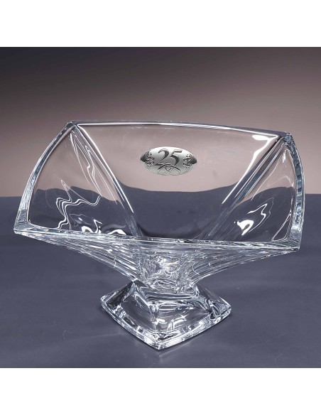 Centro de mesa de cristal - Colección QUADRO-ANIVERSARIO BILAMINADO.