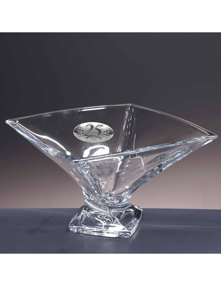Centro de mesa de cristal - Colección QUADRO-ANIVERSARIO BILAMINADO.