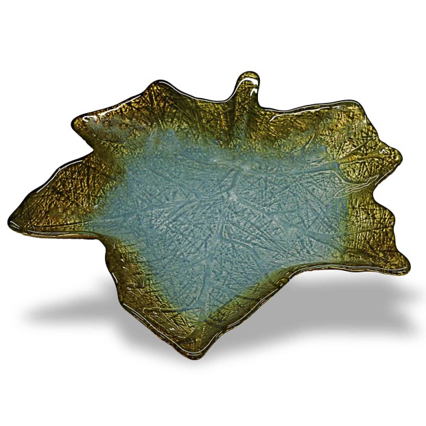 Centro de mesa de cristal - Forma de hoja - Colección 5760.