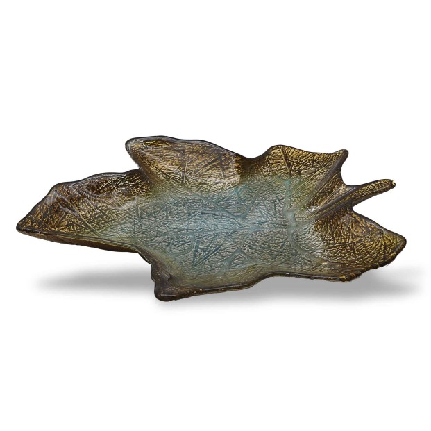 Centro de mesa de cristal - Forma de hoja - Colección 5760.