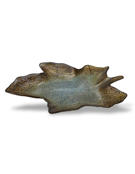 Centro de mesa de cristal - Forma de hoja - Colección 5760.