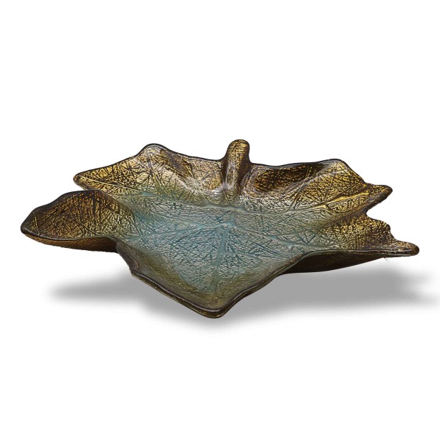 Centro de mesa de cristal - Forma de hoja - Colección 5760.