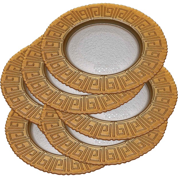 Caja de 6 bajoplatos de cristal - Colección GRIEGO.