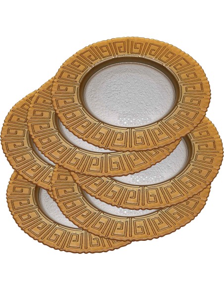 Caja de 6 bajoplatos de cristal - Colección GRIEGO.