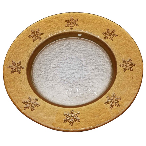 Caja de 6 bajoplatos de cristal - Colección COPO DE NIEVE.
